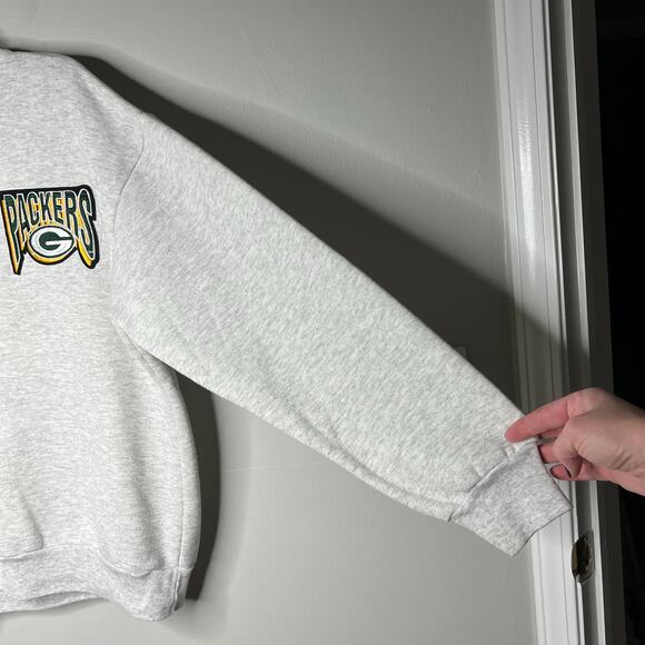 Vintage MFL Majestic Green Bay Packers Turtleneck Sweatshirt 90s LG Embroidered - Picture 5 of 10